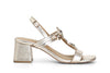 SANDALO A T IN PELLE CON ACCESSORIO GIOIELLO