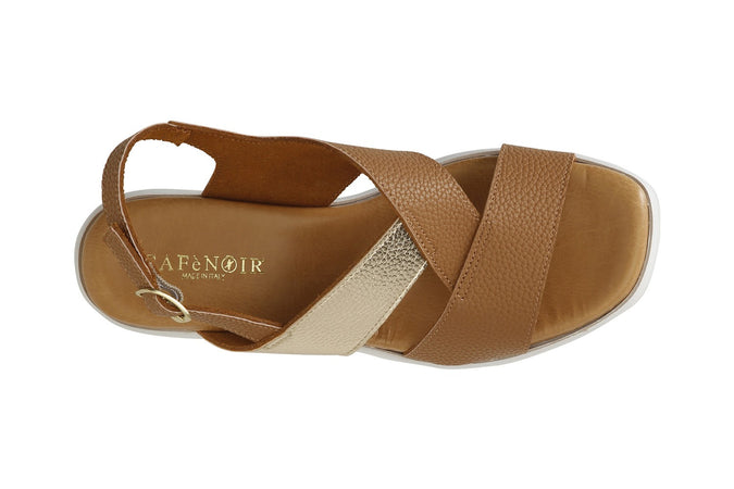 SANDALO CON INCROCIO BICOLORE