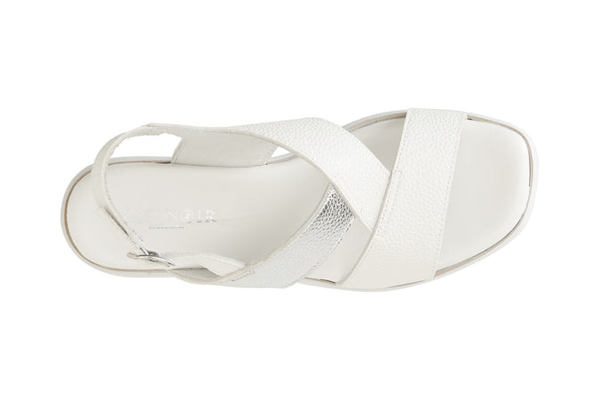 SANDALO CON INCROCIO BICOLORE