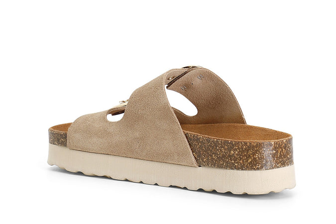 CIABATTA IN PELLE CON FIBBIE