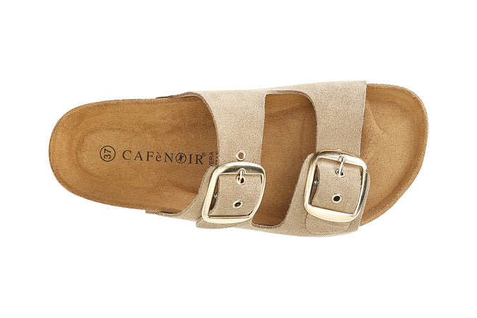 CIABATTA IN PELLE CON FIBBIE