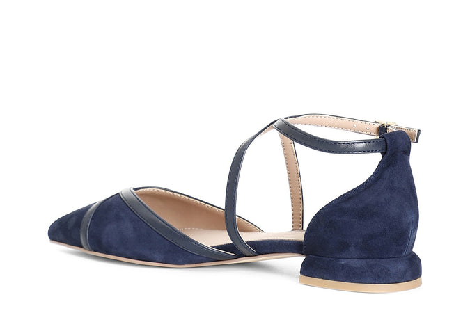 BALLERINA IN CAMOSCIO CON INCROCIO