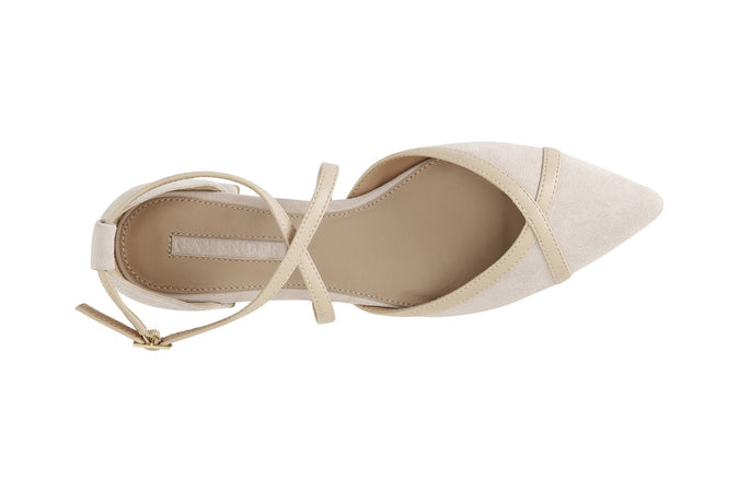 BALLERINA IN CAMOSCIO CON INCROCIO