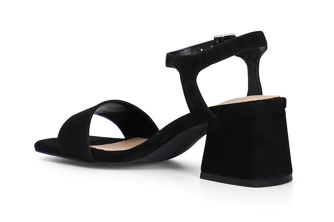 SANDALO IN CAMOSCIO CON CINTURINO ALLA CAVIGLIA