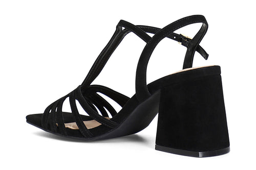 SANDALO IN CAMOSCIO A T MULTILISTINI