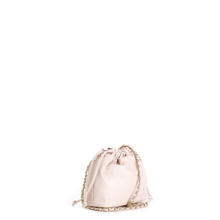 minibags con chiusura a coulisse e tracollina in catena con infilature