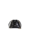 minibags con chiusura a coulisse e tracollina in catena con infilature