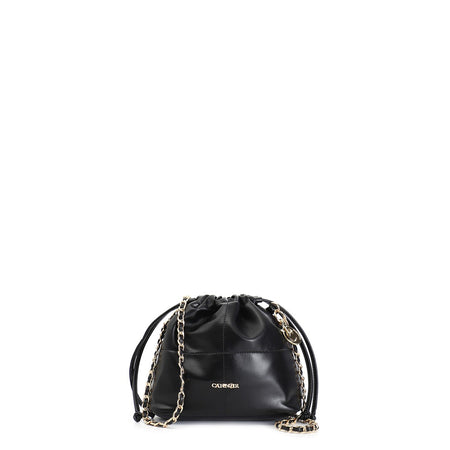 minibags con chiusura a coulisse e tracollina in catena con infilature