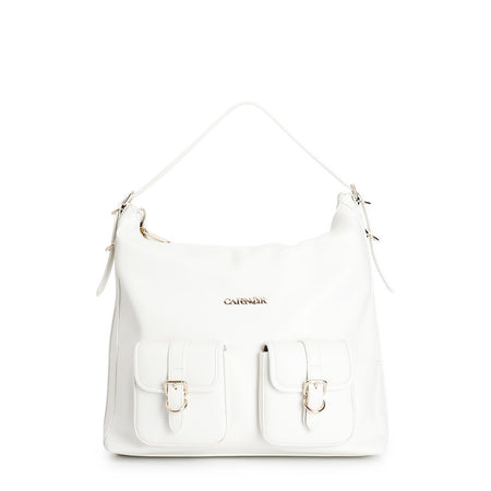 TASCA CON TASCHE APPLICATE E LOGO LASERATO SULLA TRACOLLA