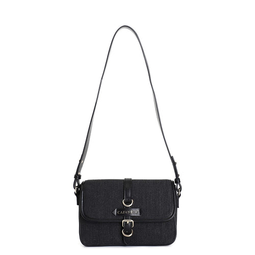 BORSA A TRACOLLA CON PATTINA IN PAGLIA