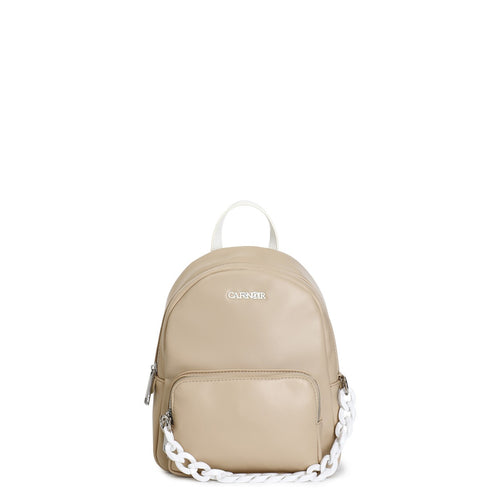 ZAINO BICOLORE CON MANICO, TASCA .CON TRACOLLA IN PLASTICA