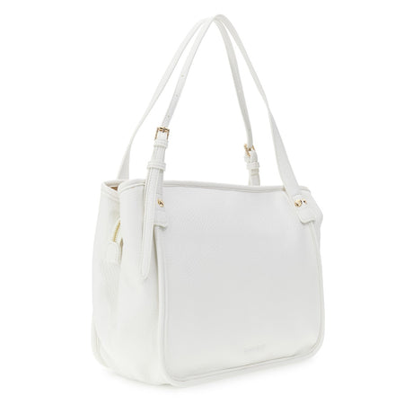 SHOPPING MORBIDA IN MATERIALE CON GRANA, TRACOLLA CON APPLICAZIONEDI LETTERING