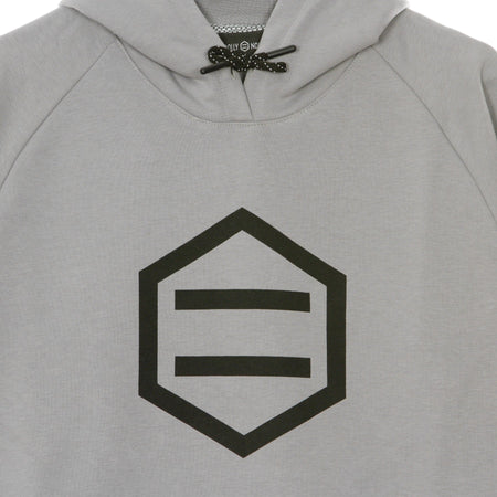 DOLLY NOIRE Felpa Leggera Cappuccio Uomo Logo Hoodie Light Grey da uomo