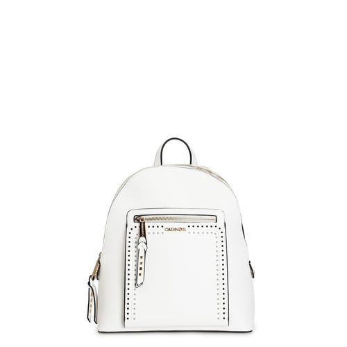 ZAINO LINEARE CON TASCA APPLICATA CON MINI RIVETTI BICOLORE