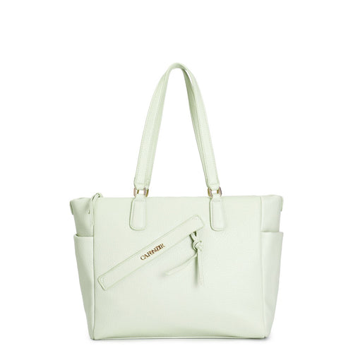 SHOPPING MORBIDA IN MATERIALE A GRANA GROSSA ,CON TASCA CON ZIP E TASCHE LATERA