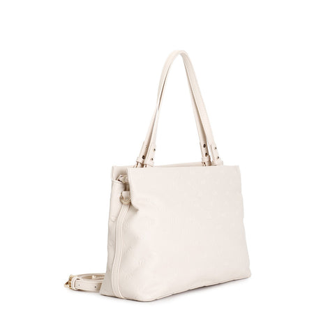 SHOPPING CON STAMPA MONOGRAM EMBOSSED CON TASCA CON PASSANTE E FIBBIA RIVESTITA,