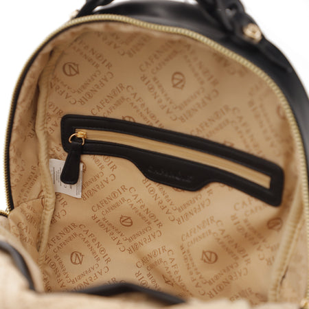 ZAINO CON LOGO AD ALTA FREQUENZA, SULLATASCA CON ZIP. MANICO CON LAVORAZION