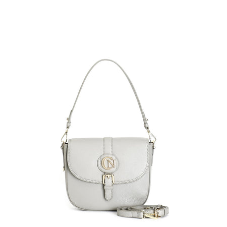 TRACOLLA CON PATTINA IN VERA PELLE MARTELLATA CON LOGO METALLOE TRACOLLA REMOVIB