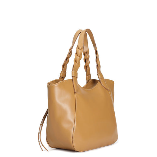 SHOPPING CON TASCHE LATERALI CON MANICIINTRECCIATI