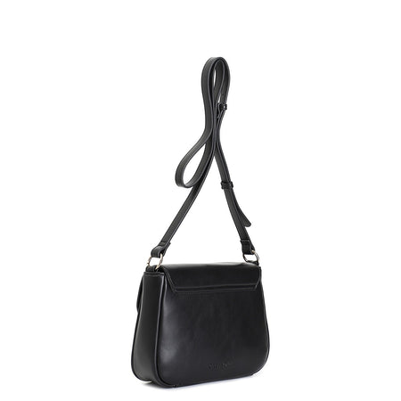 TRACOLLA CON PATTINA CON DETTAGLIO IN RETE CON INFILATURA. LOGO CON INFILATURA