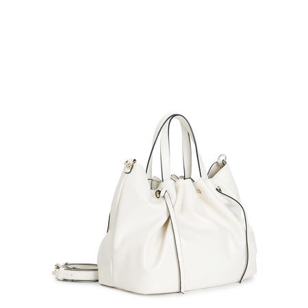 TOTE CON MOTIVO DI ARRICCIATURA , TRAMEZZA INTERNA CON ZIP , TRACOLLA REMOVIBIL