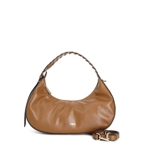 SACCA CON MOTIVO DI INFILATURA , TRACOLLA REGOLABILE TRAMITE FIBBIA