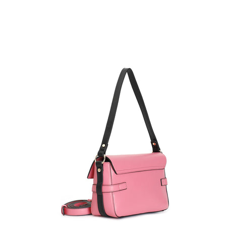 PATTINA CON CHIUSURE IN METALLO VERNICIATE E MANICO IN CONTRASTO