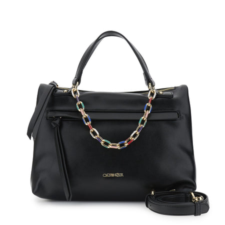 BAULETTO CON TASCA SUL DAVANTI E DECORAZIONE DI CATENA SMALTATA MULTICOLOR