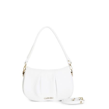 BORSA A SPALLA CON PATTINA CON MOTIVO DI PIEGHE SUL DAVANTI, TRACOLLA TUBOLARE C