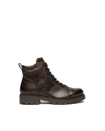 Nero Giardini anfibi uomo in pelle col. caffe' I501011U301