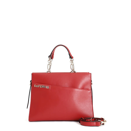 TOTE COSTRUITA CON TASCA ASIMMETRICA CON APPLICAZIONE DI LETTERING, DETTAGLIO DI