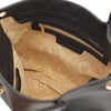 TOTE IN MATERIALE CON GRANA, TRACOLLA REMOVIBILE IN NASTRO E CHARM IN METALLO