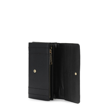 PORTAFOGLIO GRANDE CON PATTINA , CUCITURE E APPLICAZIONE CON CN IN METALLO E