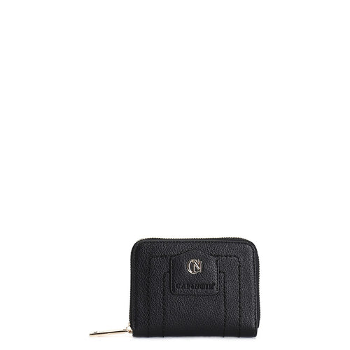ZIP ROUND PICCOLO , CUCITURE E APPLICAZIONE CON CN IN METALLO E