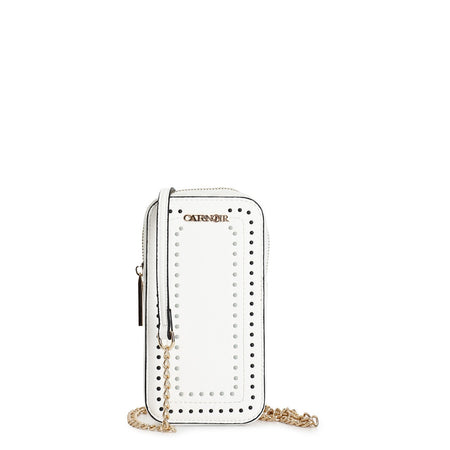 PORTACELLULARE CON APPLICAZIONE DI MINIRIVETTI BICOLORE, LOGO IN METALLO