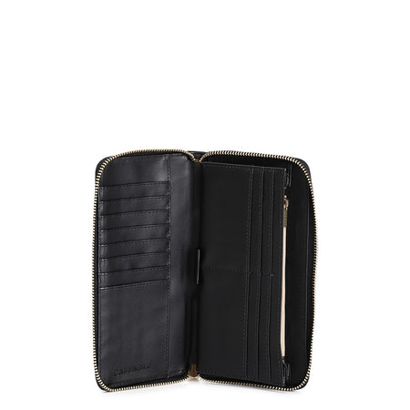 PORTAFOGLIO ZIP ROUND IN SAFFIANO STAMPATO MONOGRAM ACCESSORIO IN METALLOVETTI