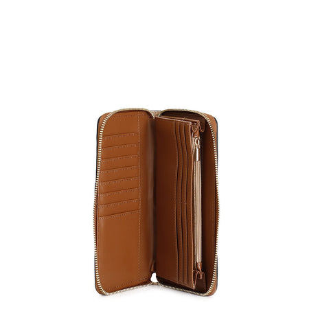 PORTAFOGLIO ZIP ROUND CON PASSANTE CON DETTAGLIO INFILATURA IN TONO