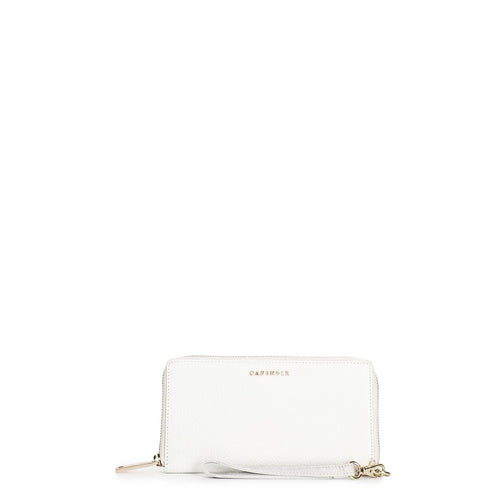 PORTAFOGLIO DONNA IN PELLE CONZIP E MANIGLIOTTO STACCABILE