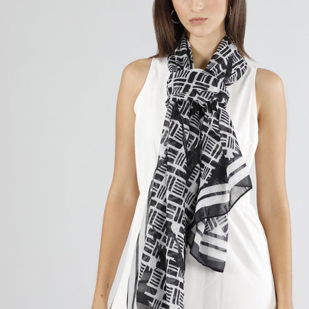 FOULARD STAMPA GEOMETRICA