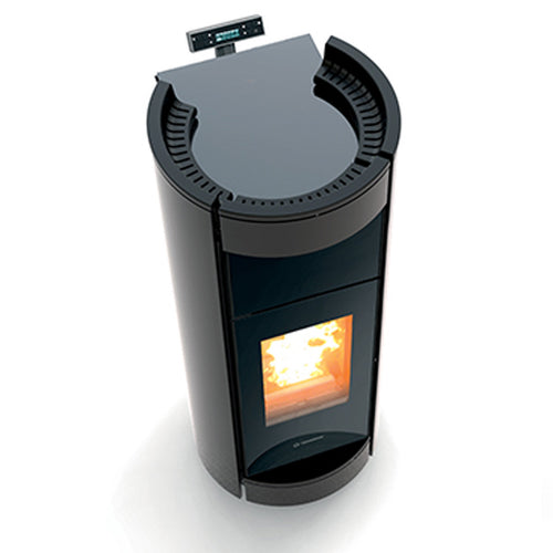 Thermorossi Termostufa a Pellet Moma Idra 29 31,2 kW Nero Opaco