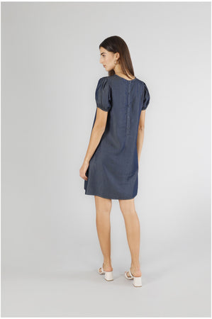 ABITO TIPO TUNICA IN TENCEL DENIM