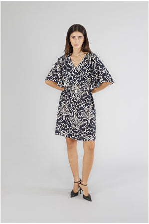 ABITO TIPO TUNICA IN MAROCAINE STAMPATO