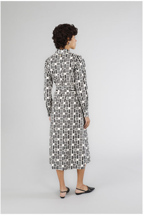 ABITO CHEMISIER IN POPELINE STAMPATO