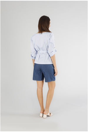 BLUSA RIGATA CON FUSCIACCA