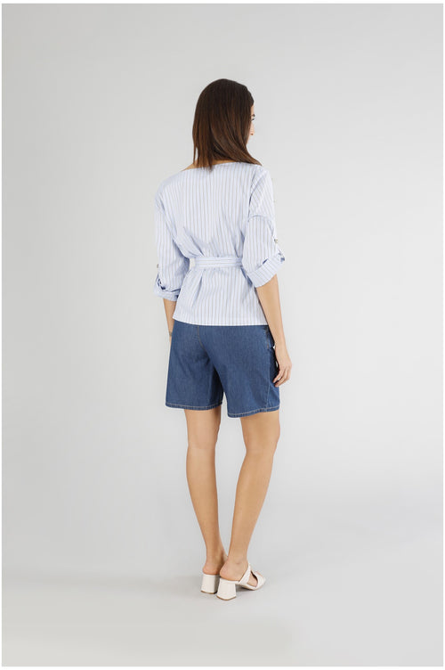 BLUSA RIGATA CON FUSCIACCA