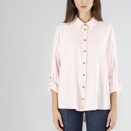 CAMICIA OVERSIZE IN MISTOLINO