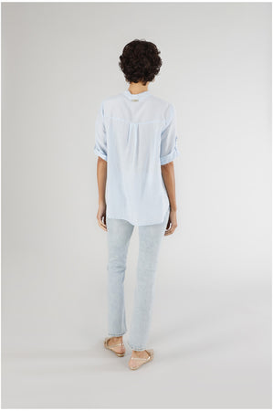 BLUSA SCOLLO TIPO SERAFINO MISTOSETA