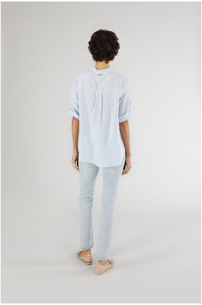 BLUSA SCOLLO TIPO SERAFINO MISTOSETA