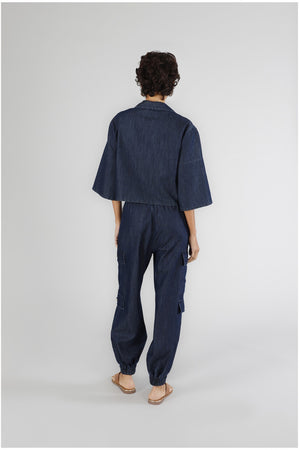 CAMICIA CROPPED CON TASCONI