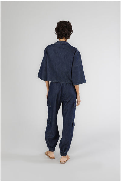 CAMICIA CROPPED CON TASCONI